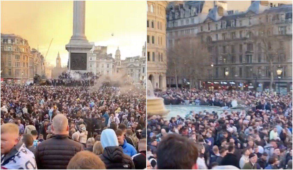 🐦‍⬛ Черно-белый «Уэмбли». Фанаты «Ньюкасла» наводнили Лондон! Сегодня сороки сразятся c «Ман Юнайтед» за первый трофей c 1969 года 🏆