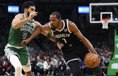 НБА плей-офф, Кевин Дюрэнт, НБА, Маркус Смарт, Джейлен Браун, Джейсон Тейтум, Бруклин, Бостон, Кайри Ирвинг, Стив Нэш, Име Удока, Бен Симмонс