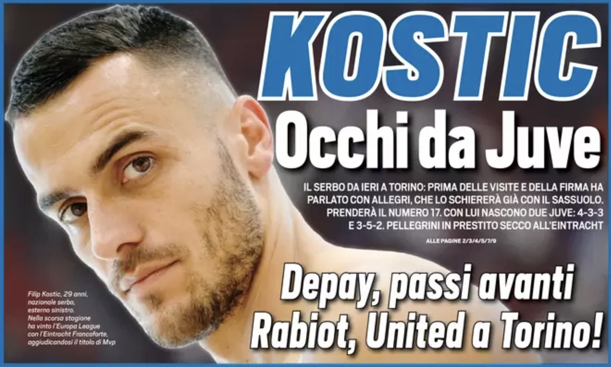 Костич, взгляд, достойный «Юве». Заголовки Gazzetta, TuttoSport и Corriere за 12 августа
