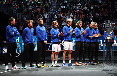 Ник Кириос, Андрей Рублев, Роджер Федерер, Диего Шварцман, Феликс Оже-Альяссим, Денис Шаповалов, Александр Зверев, Каспер Рууд, Маттео Берреттини, Даниил Медведев, Джон Изнер, Рейлли Опелка, Спортс, ATP, Стефанос Циципас, Кубок Лэйвера