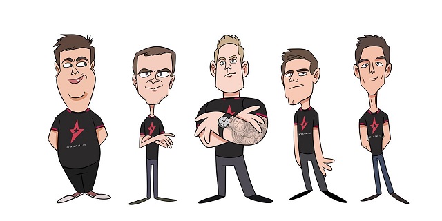 Андреас «Xyp9x» Хойслет, Питер «dupreeh» Расмуссен, Рене «cajunb» Борг, Финн «karrigan» Андерсен, Astralis