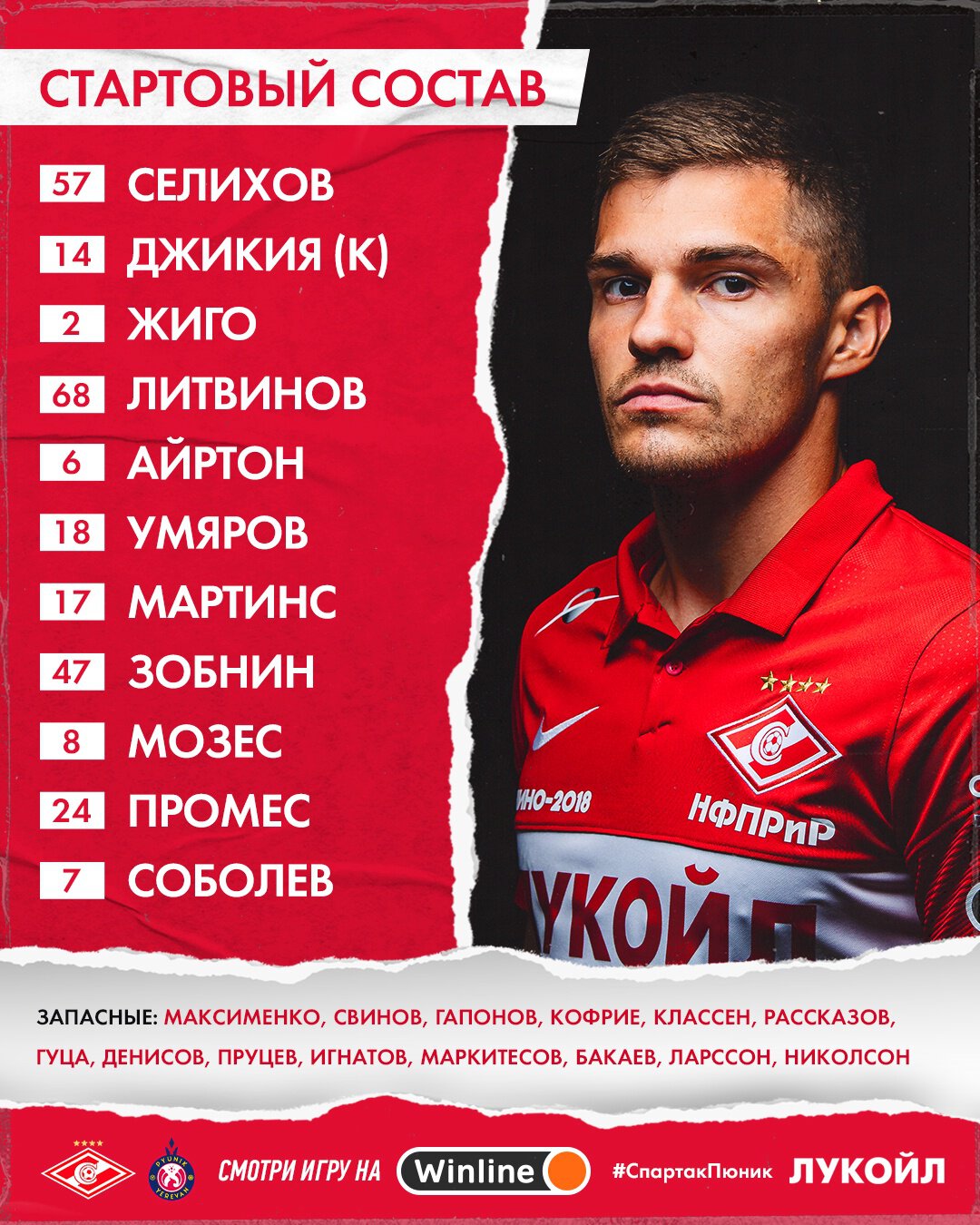 Состав на заключительный матч сборов в Дубае