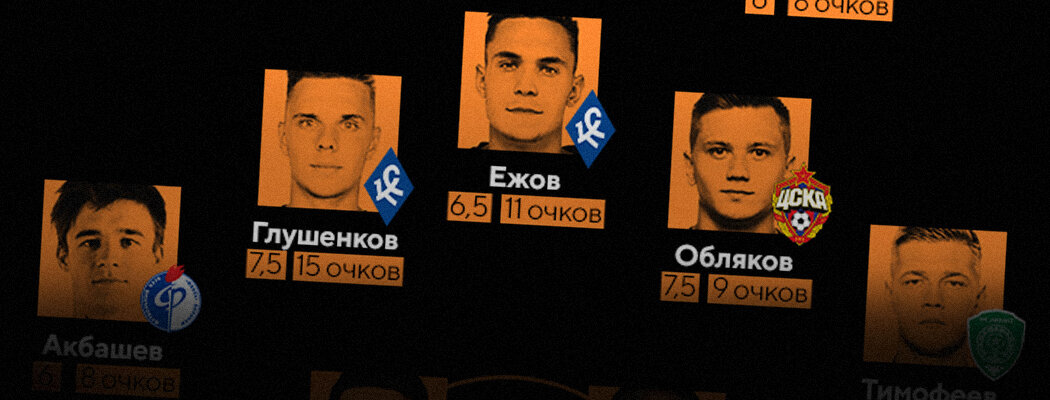 🔥 Дрим-тим 1-го тура Fantasy РПЛ: пара из «Крыльев» (26 очков!), вратарь «Факела» и мегапопулярный Изидор