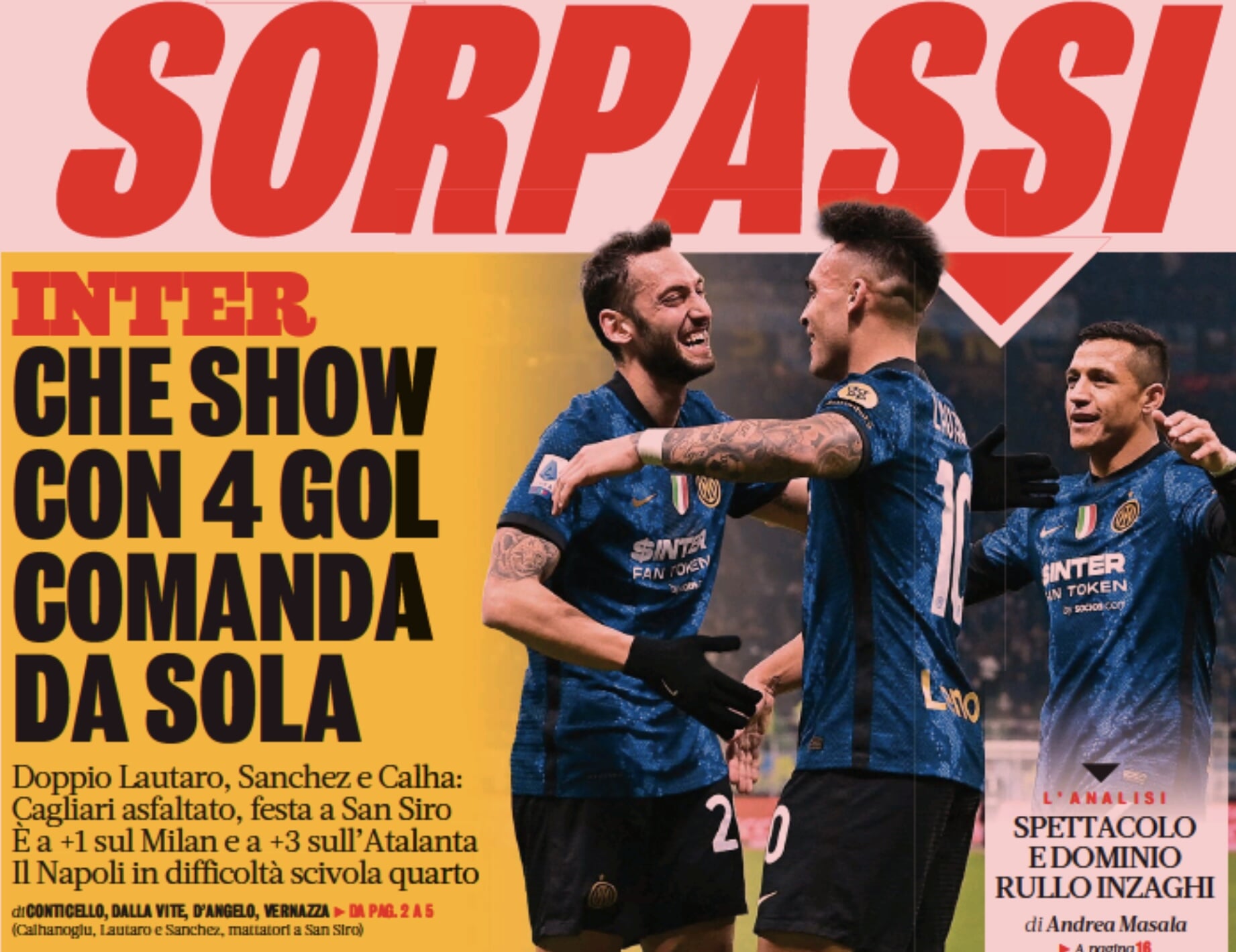 Обогнали. Заголовки Gazzetta, TuttoSport и Corriere за 13 декабря
