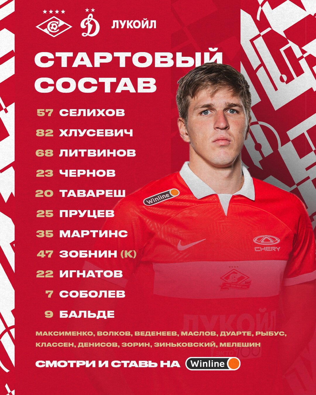 Стартовый состав на дерби!