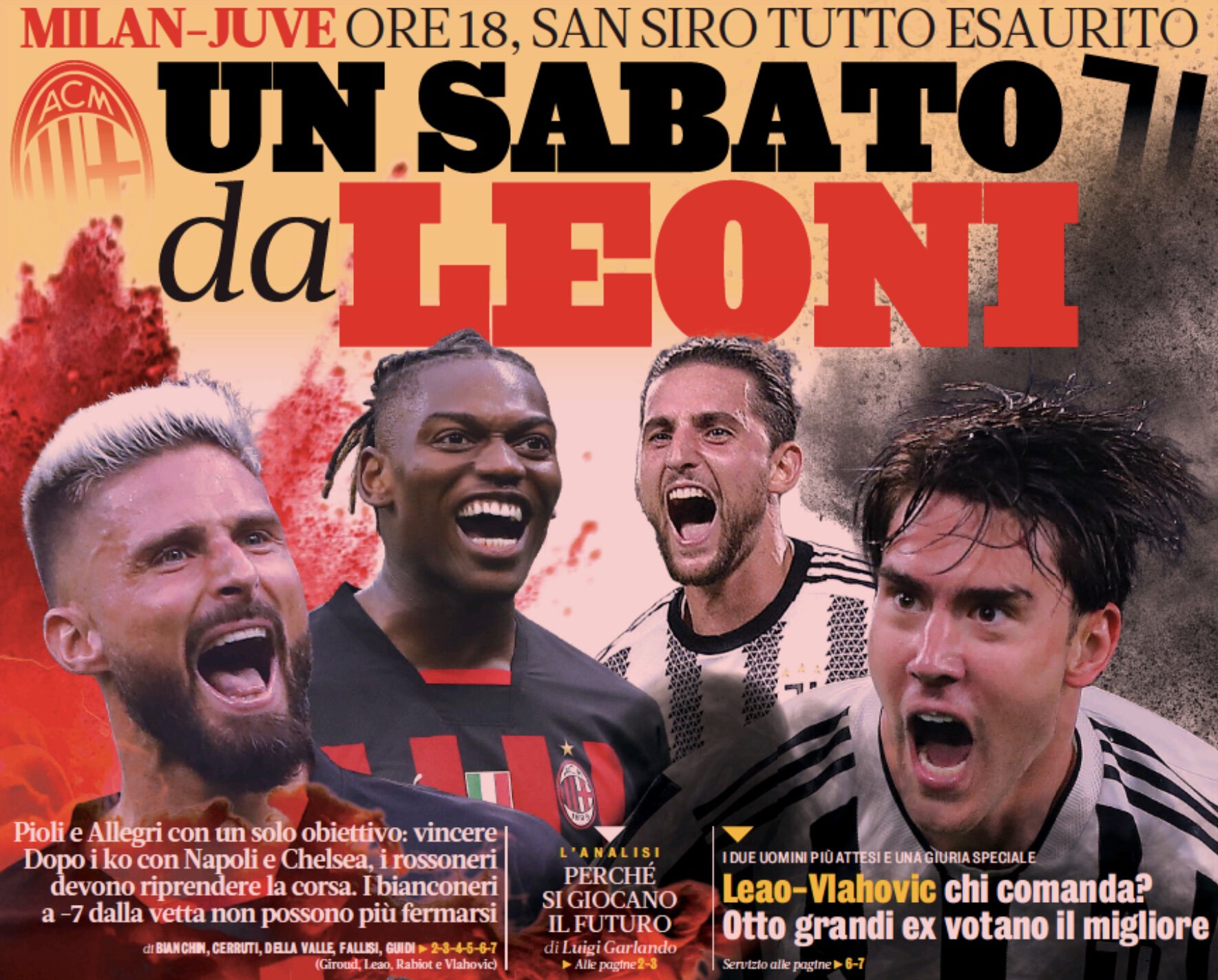 Суббота, достойная львов. Заголовки Gazzetta, TuttoSport и Corriere за 8 октября