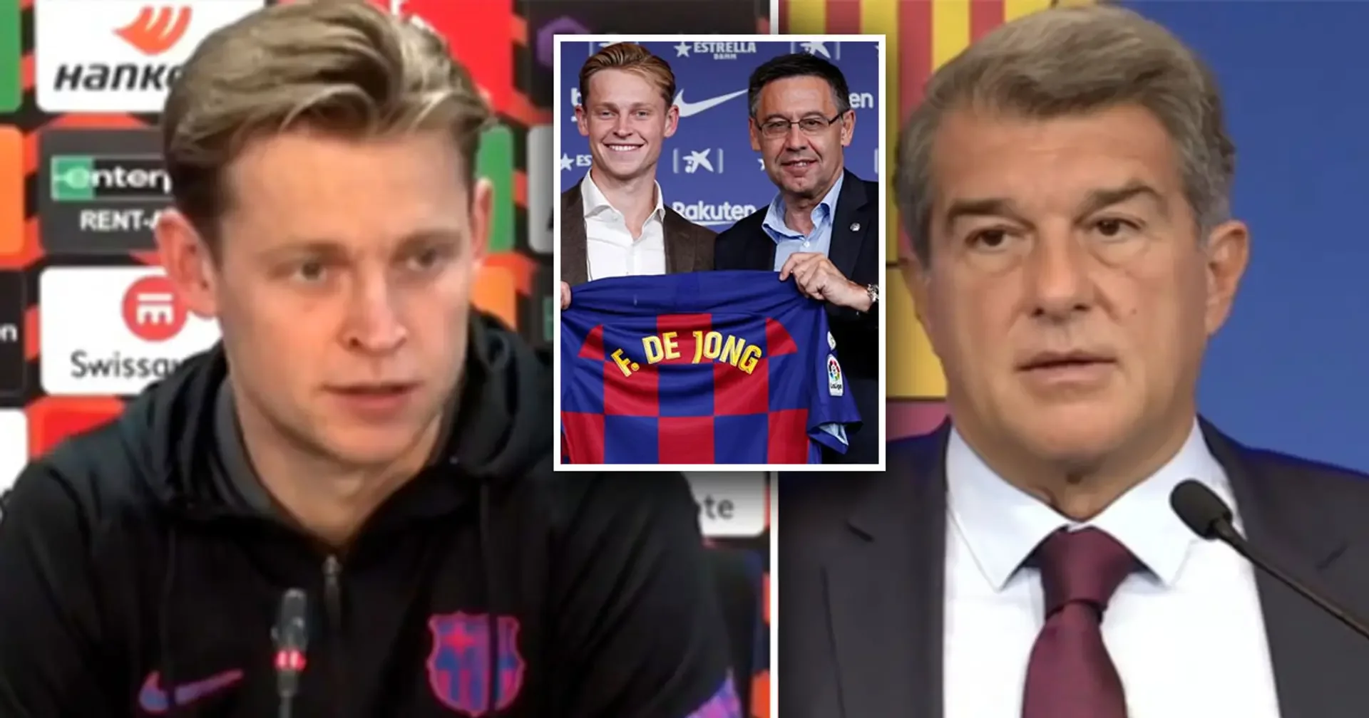 Клубы, Барселона, Жозеп Бартомеу, Жоан Лапорта, Френки де Йонг