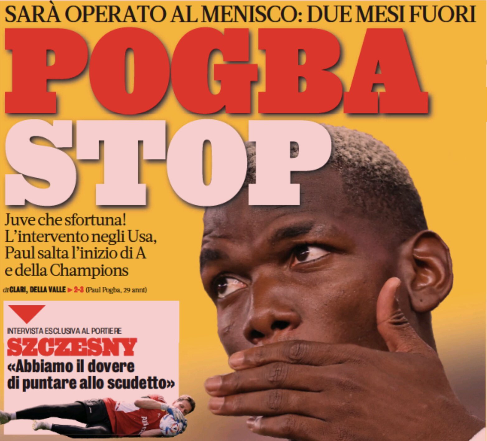 Погба стоп. Заголовки Gazzetta, TuttoSport и Corriere за 26 июля