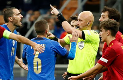 Сергей Карасев, премьер-лига Россия, Сборная Испании по футболу, Ювентус, Леонардо Бонуччи, Сборная Италии по футболу, судьи, Лига наций УЕФА