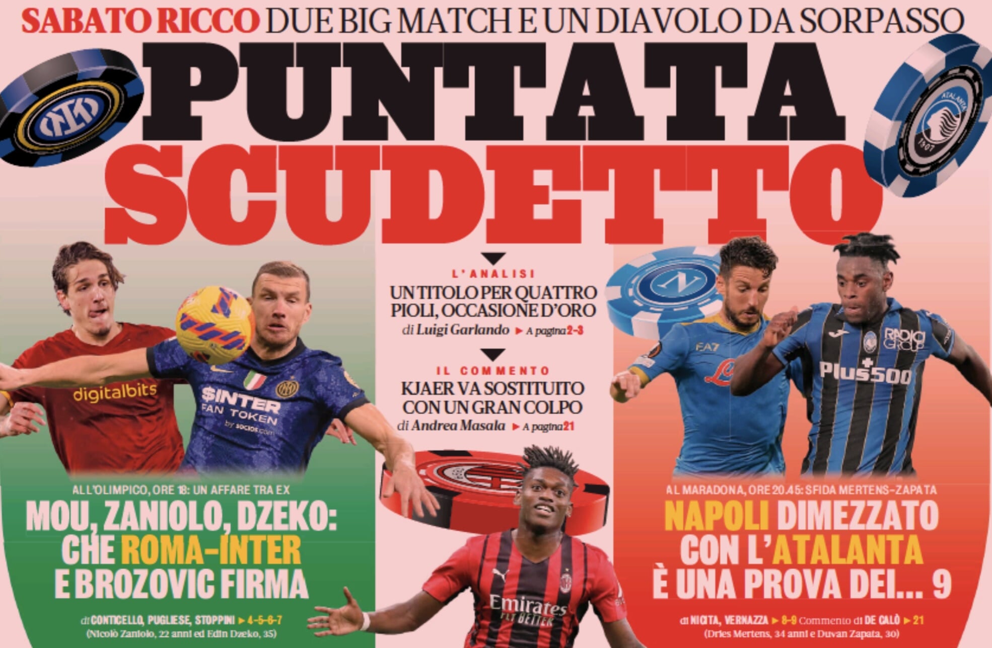 Ставка Скудетто. Заголовки Gazzetta, TuttoSport и Corriere за 4 декабря
