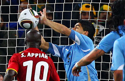 Сборная Уругвая по футболу, сборная Ганы по футболу, Асамоа Гьян, Луис Суарес, Оскар Табарес, ЧМ-2010