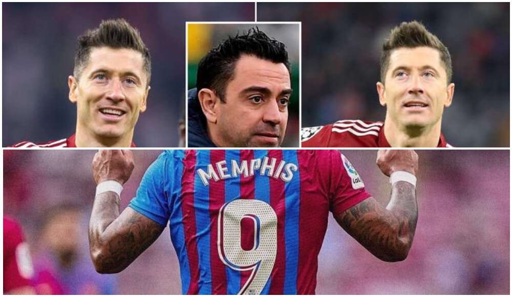 Клубы, Барселона, Роберт Левандовски, Мемфис Депай