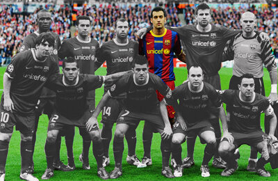 Максвелл, Барселона, Педро, Габриэль Милито, Хавьер Маскерано, Лига чемпионов УЕФА, Адриано, Ибраим Афеллай, Хави, Виктор Вальдес, Лионель Месси, Серджи Бускетс, Андрес Иньеста, Боян Кркич, Хосе Пинто, Жеффрен Суарес, Дани Алвес, Давид Вилья, Эрик Абидаль, Карлес Пуйоль, Пеп Гвардиола, Сейду Кейта, Жерар Пике, Ла Лига, Тиаго Алькантара