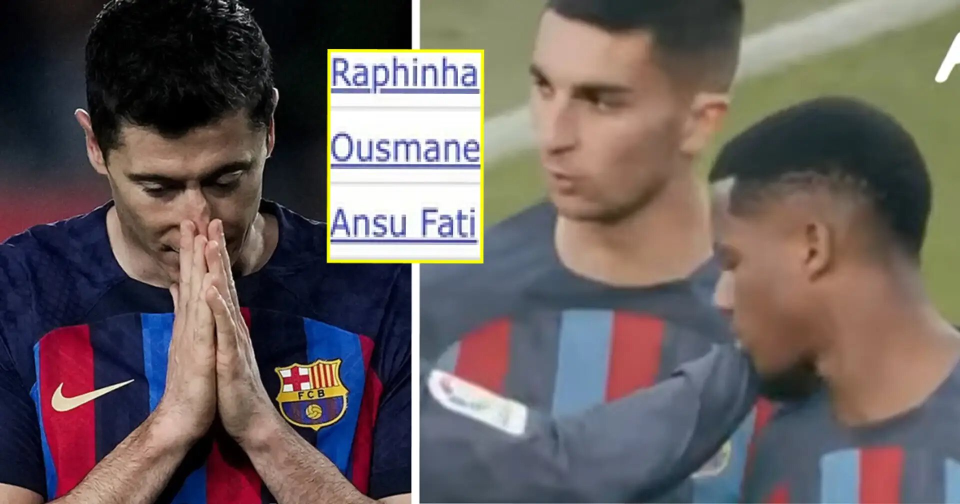 Клубы, Барселона, Рафинья Диас, Усман Дембеле, Гави, Ла Лига, Ансу Фати, Ферран Торрес, Роберт Левандовски