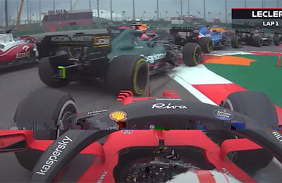 Шарль Леклер, Феррари, Формула-1, Гран-при России, видео
