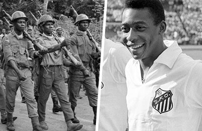 Пеле, Сборная Бразилии по футболу, Сантос, история, Политика, Сборная Нигерии по футболу