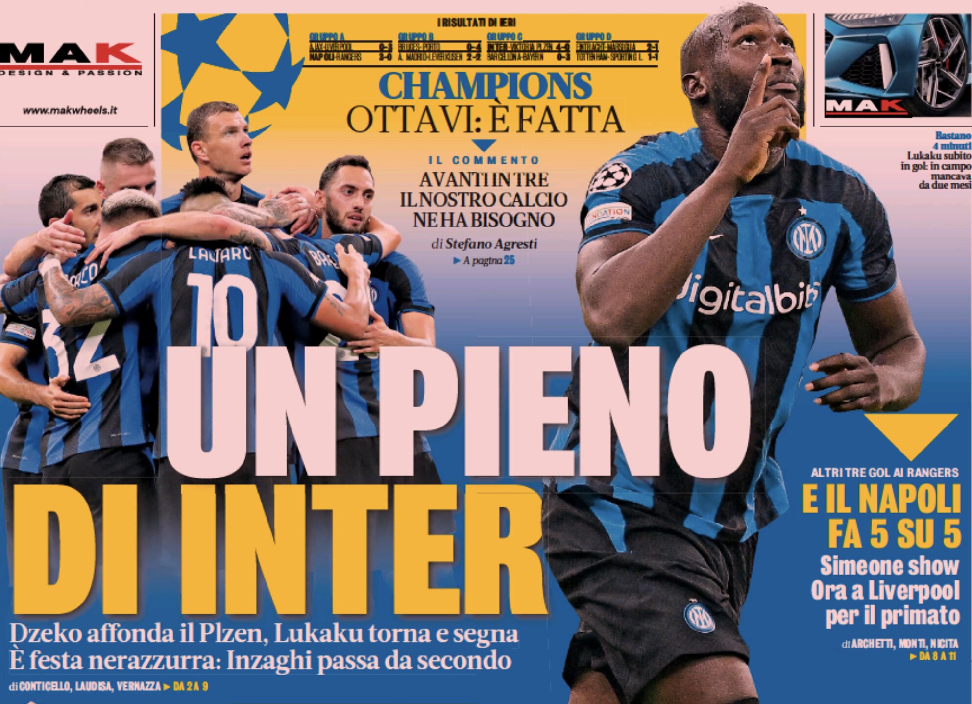 Полнота «Интера». Заголовки Gazzetta, TuttoSport и Corriere за 27 октября