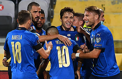 Сборная Германии по футболу, сборная Сан-Марино по футболу, сборная Армении по футболу, Маттиас Кяйт, Сборная Италии по футболу, Сборная Польши по футболу, Роберт Левандовски, Марк Валес, Сборная Бельгии по футболу, Ромелу Лукаку, Ханс-Дитер Флик, Тимо Вернер, сборная Андорры по футболу, Квалификация ЧМ