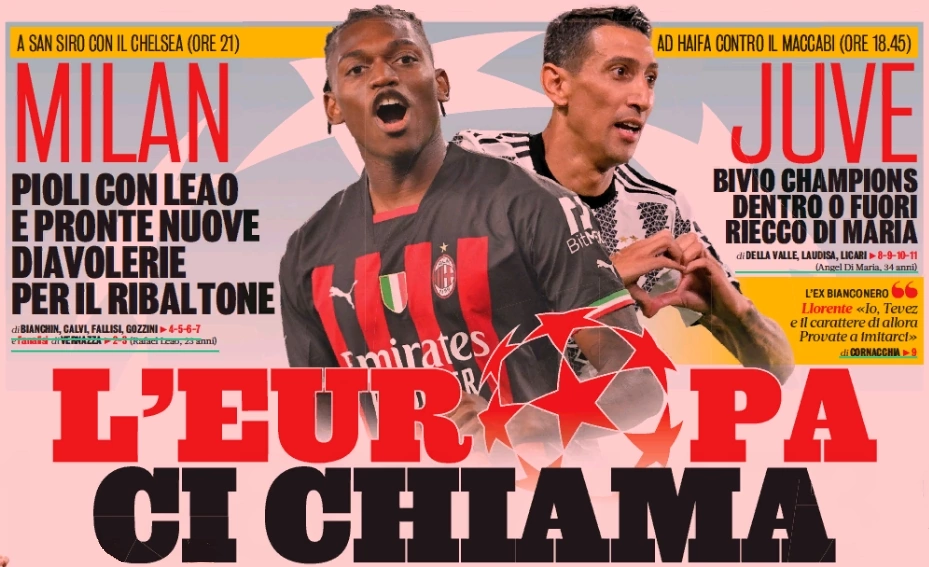 Европа зовёт. Заголовки Gazzetta, TuttoSport и Corriere за 11 октября