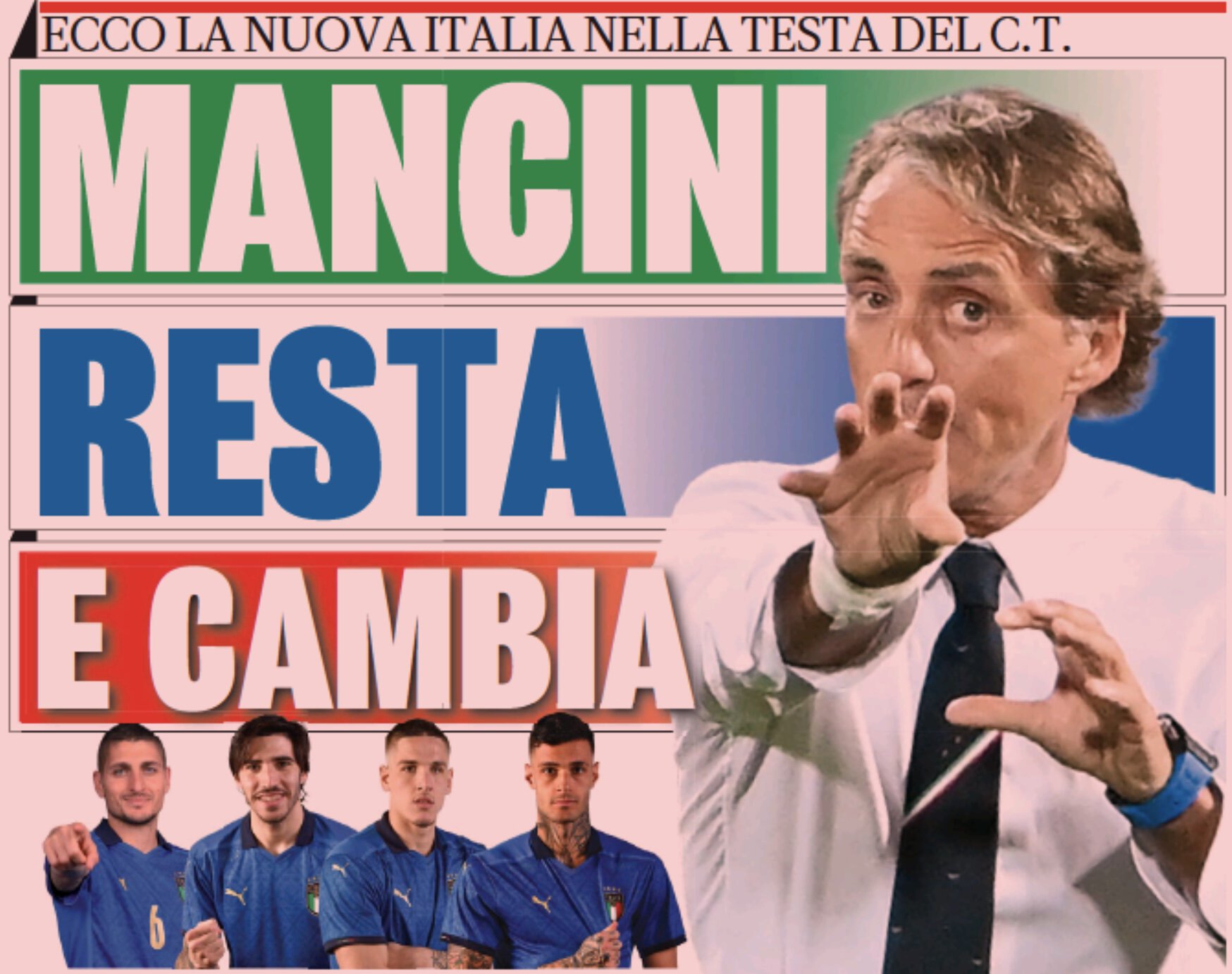 Манчини остаётся и меняет. Заголовки Gazzetta, TuttoSport и Corriere за 28 марта