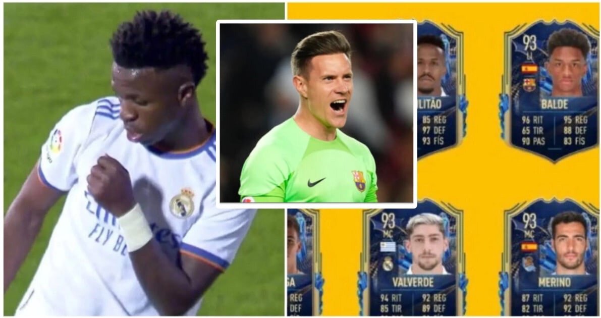 Реал Мадрид, Атлетико, Клубы, Карим Бензема, Антуан Гризманн, Барселона, Ла Лига, Марк-Андре тер Стеген, Винисиус Жуниор, Роберт Левандовски, Педри, Федерико Вальверде, Жюль Кунде, Лука Модрич