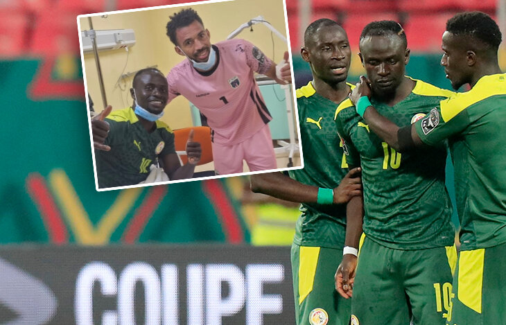 Героический матч Мане: получил удар в висок от вратаря, но остался, чтобы забить – и только после гола уехал в больницу