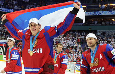 Александр Попов, Зинэтула Билялетдинов, Павел Дацюк, Сборная России по хоккею с шайбой, Владислав Третьяк, Евгений Рясенский, Евгений Малкин, Александр Пережогин