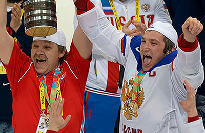 Олег Знарок, Евгений Кузнецов, Сергей Андронов, ФХР, Доминик Граняк, Александр Овечкин, Майкл Гарнетт, Александр Барабанов, Артемий Панарин, Андрей Миронов, Сборная России по хоккею с шайбой, Илья Ковальчук, Сергей Бобровский, Владислав Наместников, Виктор Тихонов-младший