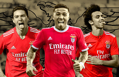 Жоау Феликс, Рубен Диаш, Эдерсон, Короткий Спортс, Бенфика, Энцо Фернандес, Дарвин Нуньес, Рауль Хименес, Ренату Саншеш, Аксель Витцель, Нелсон Семеду, Виктор Линделеф