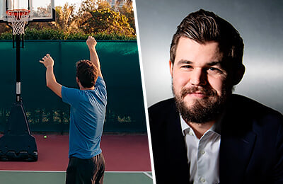 НБА, Магнус Карлсен, Делонте Уэст, Яннис Адетокумбо, Бен Симмонс, Дирк Новицки, Леброн Джеймс, Трэй Янг, Нью-Йорк, Маггси Богз, Джеймс Харден, Детройт, Клипперс, Клэй Томпсон, Кармело Энтони, Билл Лэймбир, Майкл Джордан, Андре Игудала, Лейкерс, Стив Керр, Бостон, Майами