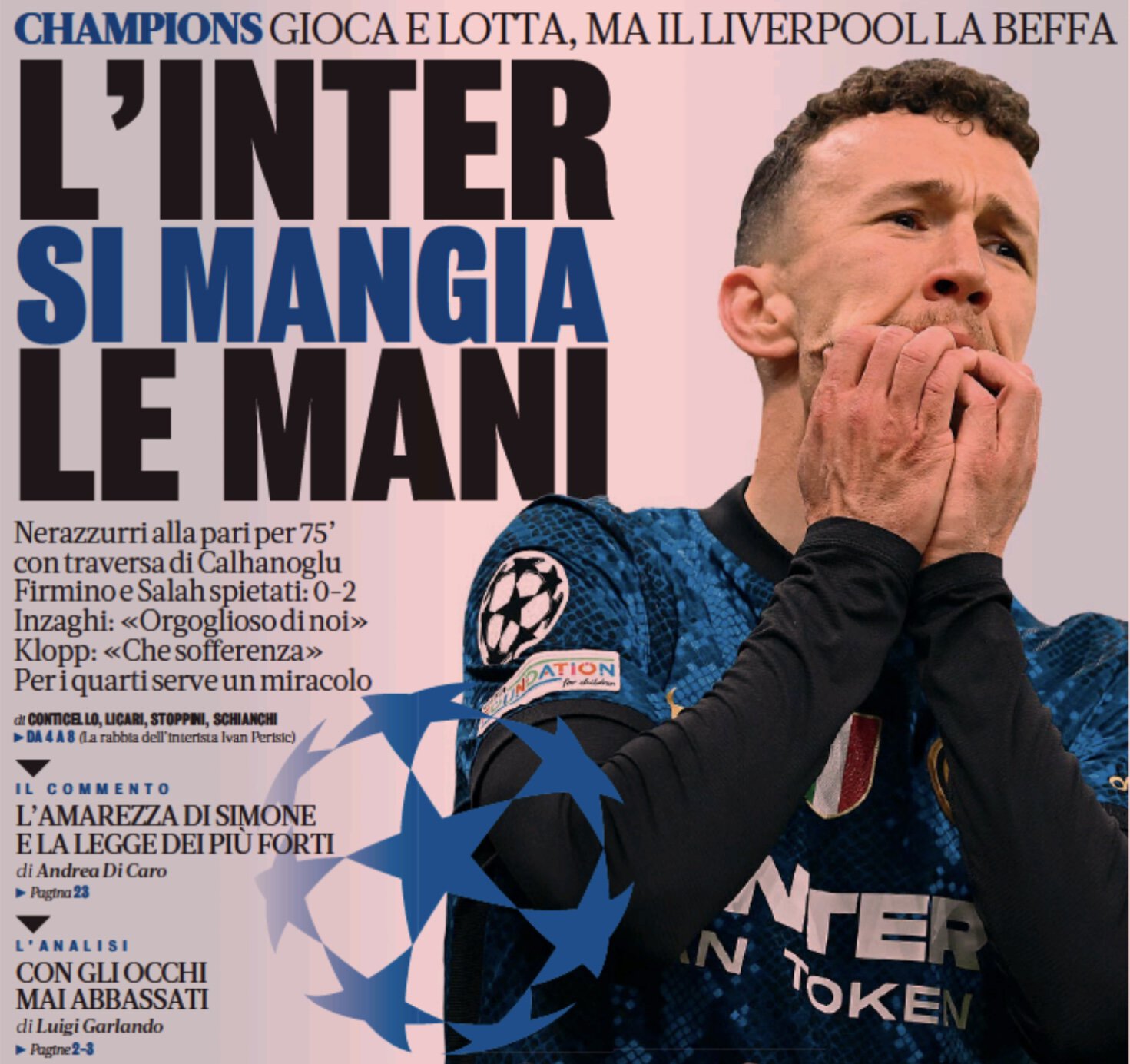 «Интер» кусает локти». Заголовки Gazzetta, TuttoSport и Corriere за 17 февраля