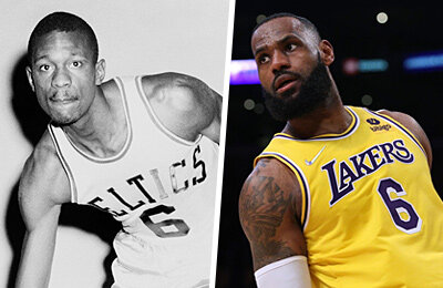 НБА, Билл Расселл, Леброн Джеймс, игровая форма, Бостон, Уэйн Гретцки, MLB, НХЛ