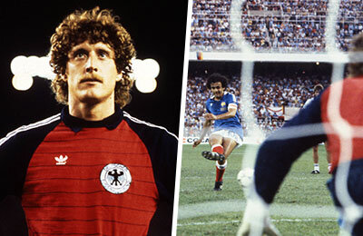 Ален Жиресс, Ули Штилике, Жан-Люк Эттори, Хорст Хрубеш, Пьер Литтбарски, Сборная Германии по футболу, Патрик Баттистон, Харальд Шумахер, Максим Боссис, Дидье Сикс, Клаус Фишер, чемпионат мира, Мариус Трезор, Сборная Франции по футболу, Мишель Платини