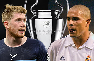 Серхио Агуэро, Джордж Веа, Эрик Кантона, Михаэль Баллак, Лотар Маттеус, Алан Ширер, Роберто Баджо, Кевин де Брюйне, Роналдо, Майкл Оуэн