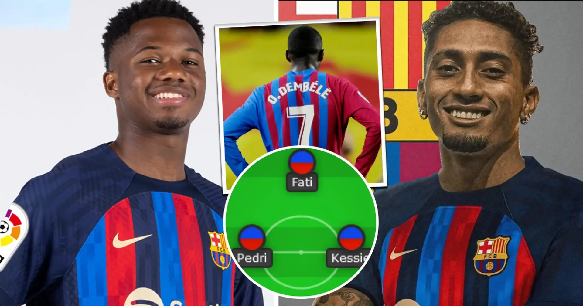 Клубы, Ансу Фати, Усман Дембеле, Рафинья Диас, Роберт Левандовски, Барселона