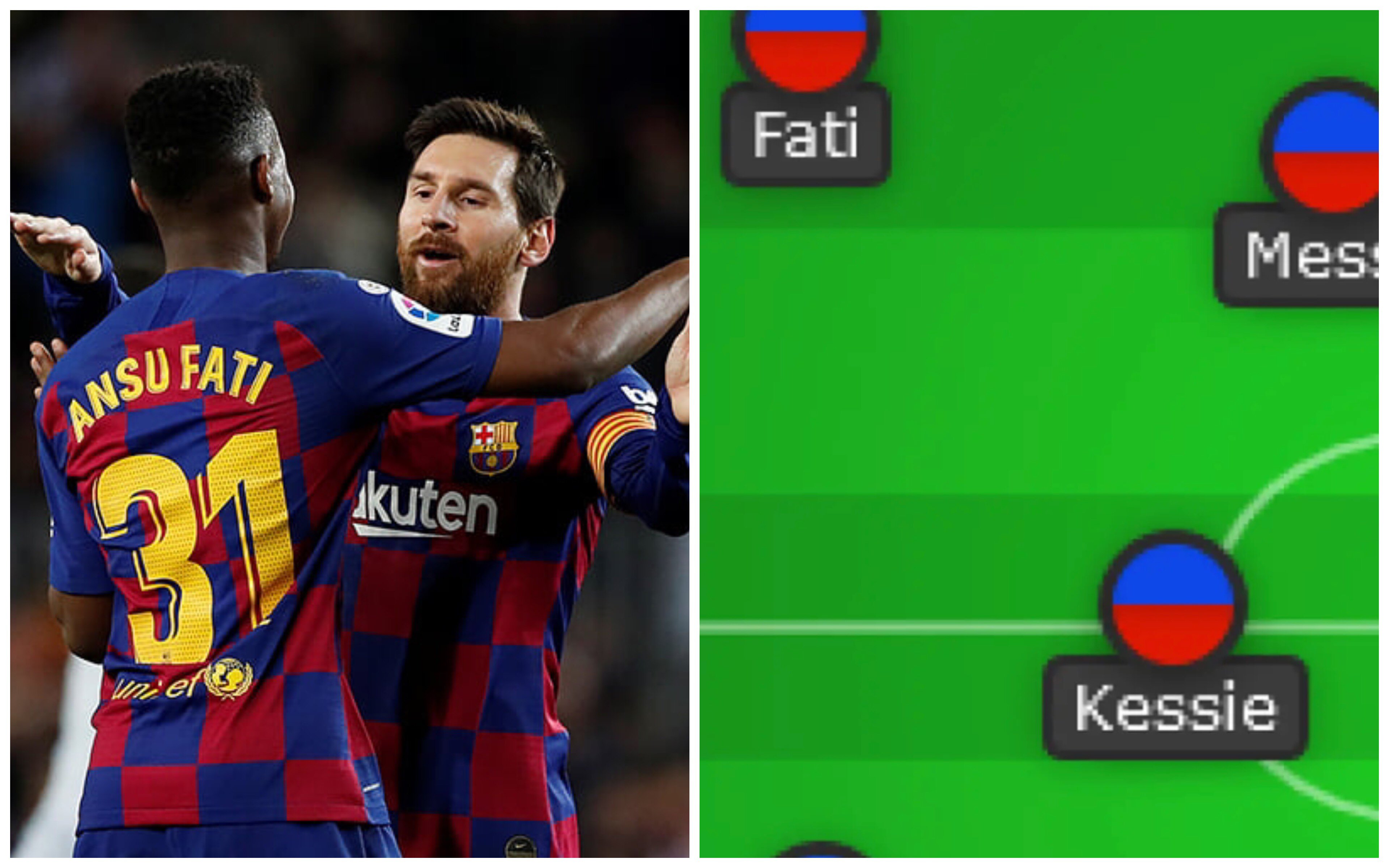 Ансу Фати, Роберт Левандовски, Лионель Месси, Барселона
