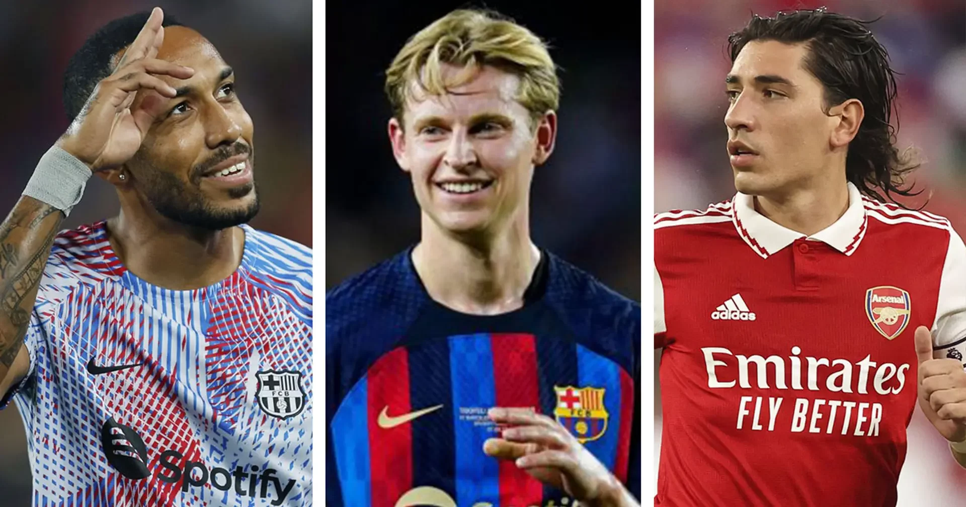 Френки де Йонг, Жорди Альба, Пьер-Эмерик Обамеянг, Эктор Бельерин, Барселона