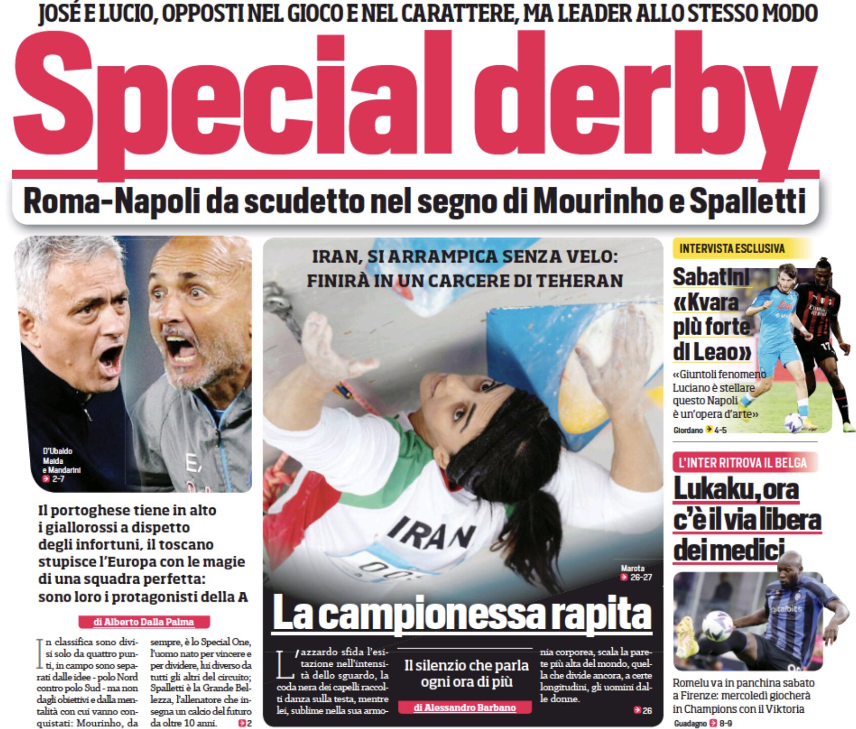 Особенное дерби. Заголовки Gazzetta, TuttoSport и Corriere за 19 октября