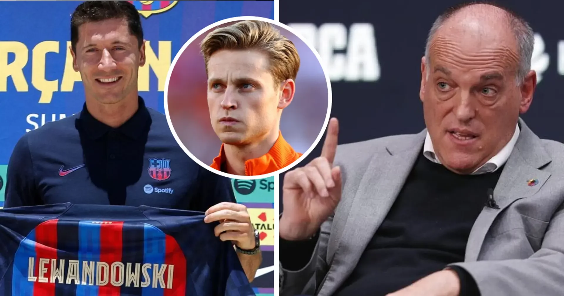 Хавьер Тебас, Френки де Йонг, Клубы, Барселона, Ла Лига, Хави