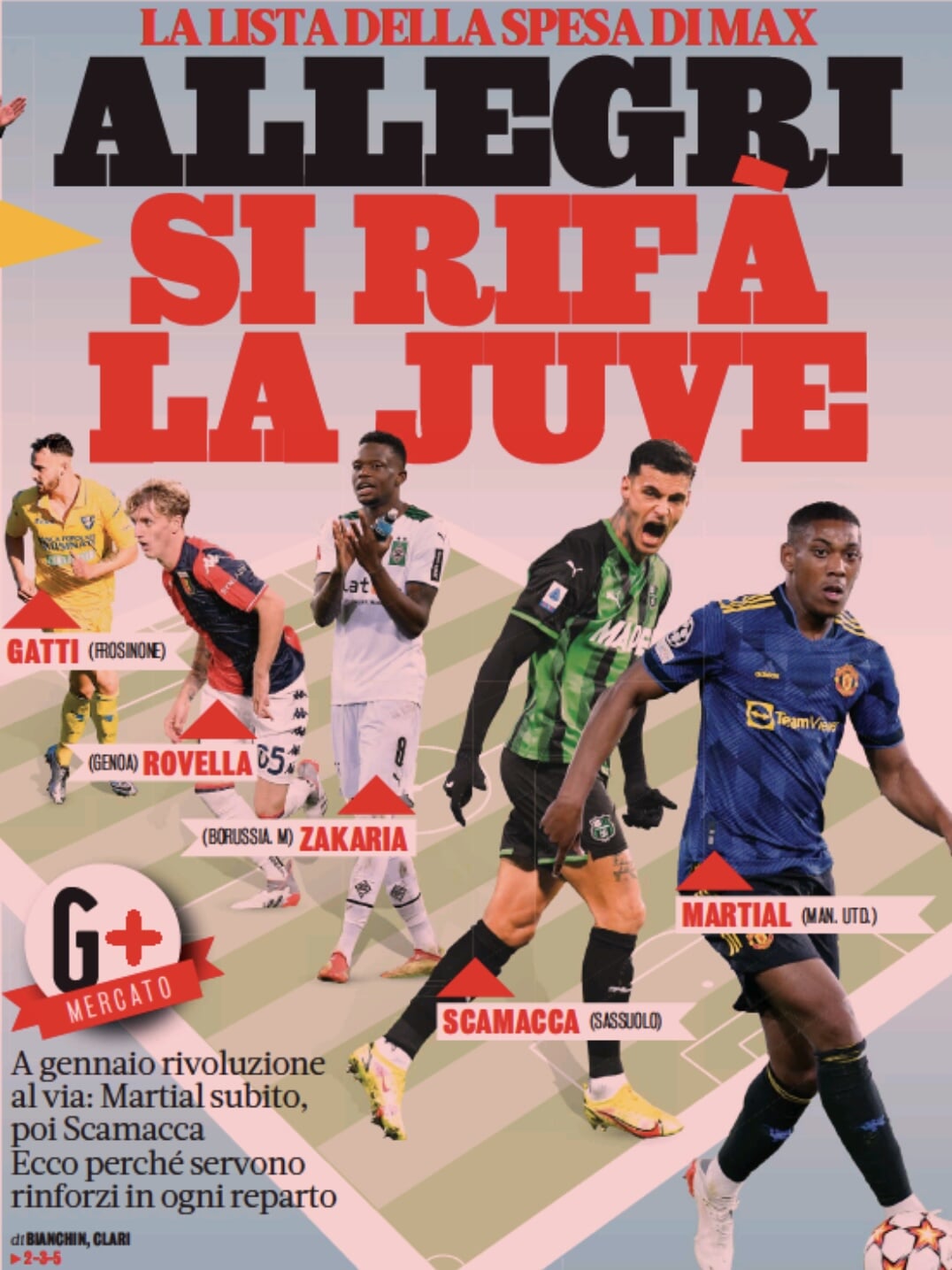 Аллегри переделывает «Юве». Заголовки Gazzetta, TuttoSport и Corriere за 16 декабря