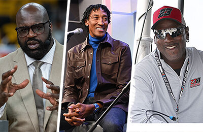 Хаким Оладжувон, Джерри Уэст, Клайд Дрекслер, Реджи Миллер, Патрик Юинг, Скотти Пиппен, Тим Данкан, Карл Мэлоун, Аллен Айверсон, Джон Стоктон, Дэвид Робинсон, Кевин Гарнетт, Айзейя Томас, Гэри Пэйтон, Оскар Робертсон, Уолт Фрэйзер, Лэрри Берд, Майкл Джордан, Чарльз Баркли, НБА, Шакил О′Нил, Рик Бэрри, Карим Абдул-Джаббар, Мэджик Джонсон, Джулиус Ирвинг, Кевин Макхэйл