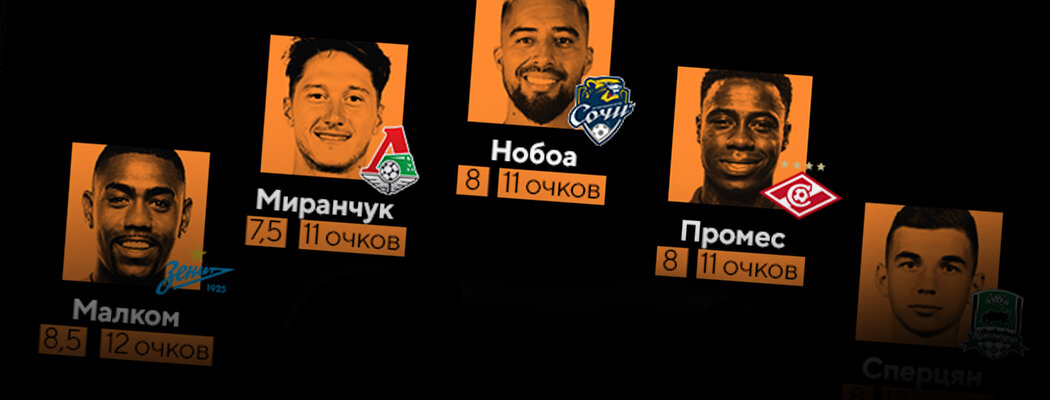 🔥 Сборная лучших в роскошном 7-м туре Fantasy РПЛ: Промес и Малком выжигают, Миранчук ворвался, Игнатьев – король