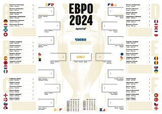 Распечатайте нашу ламповую табличку Евро-2024. Вешайте на стену и заполняйте 