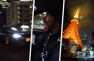 У Хэмилтона новая традиция: дрифт по Токио в обычных арендных машинах! Как в Need For Speed – и под дождем