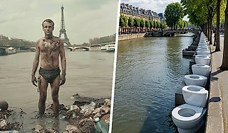 Что за флэшмоб с испражнениями в Сену? Французов злят обещания Макрона и грязная река