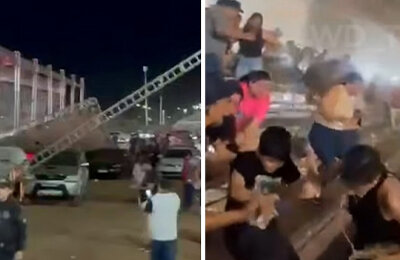 Кошмар в Бразилии: сумасшедший шторм сорвал крышу с трибун во время автогонки