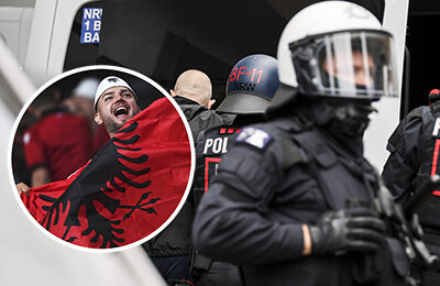 На Евро неспокойно: сербы подрались с англичанами (или албанцами?), в фан-зоне ударили девушку, провокаций с флагами уже несколько