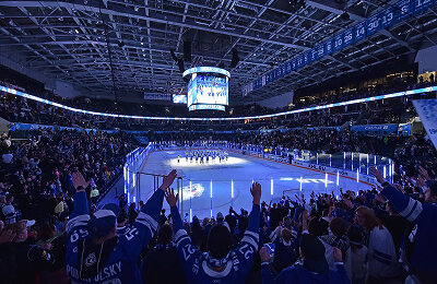 Как заливается лед на ВТБ Арене