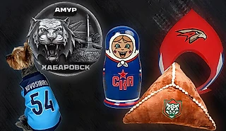 Кокошник, матрешка, ошейник – самые необычные товары в магазинах клубов КХЛ