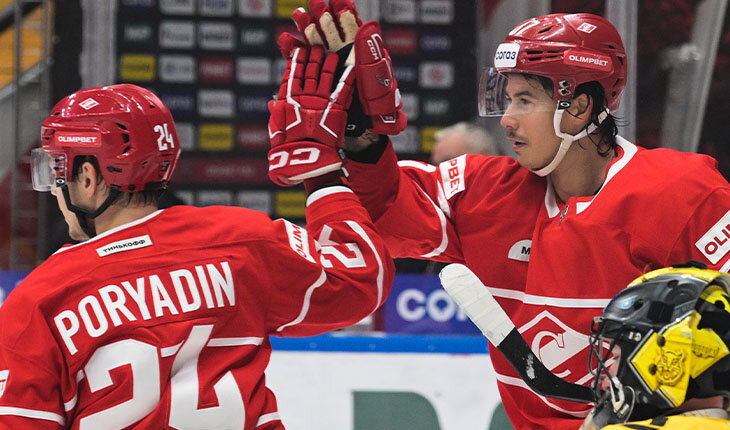 У «Спартака» ярчайшая тройка КХЛ. Голдобин, Морозов и Порядин – сенсация